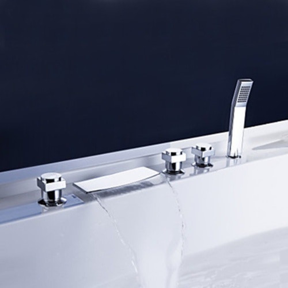 Fontana Chrome Waterfall Bathtub Faucet System